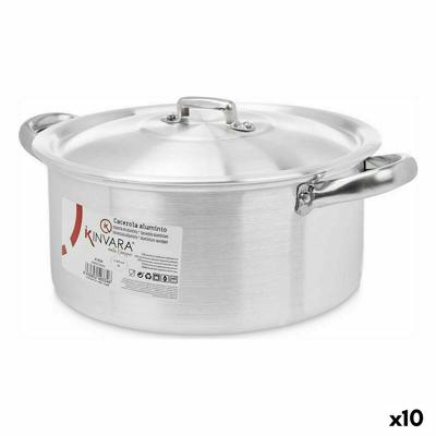 Kookpot met Deksel Kinvara 100006 100006 Zilverkleurig 4 L 31 x 13 x 24 cm 24 x 13 x 31 cm (10 Stuks)
