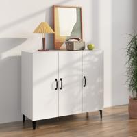 Dressoir 90x34x80 cm bewerkt hout wit