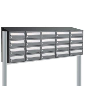 Allux Hive Set 5-Breed, 4-Hoog Met Dak Op Statief Antraciet - 40030065_5x4ds