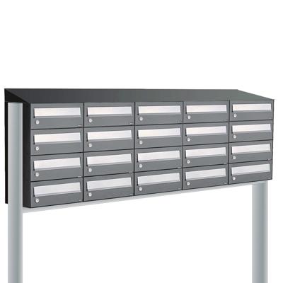 Allux Hive Set 5-Breed, 4-Hoog Met Dak Op Statief Antraciet - 40030065_5x4ds