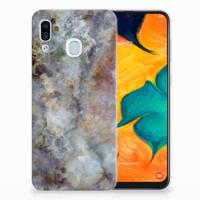 Samsung Galaxy A30 | TPU | Siliconen hoesje | Marmer Grijs