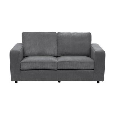 Leen Bakker - Bank Stuttgart 2-zits - Antraciet - Stof - Grijs - 94x170x80 Cm