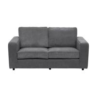 Leen Bakker - Bank Stuttgart 2-zits - Antraciet - Stof - Grijs - 94x170x80 Cm