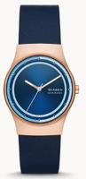 Horlogeband Skagen SKW3021 Leder Blauw 18mm