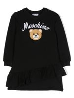 Moschino Kids robe volantée à logo imprimé - Noir