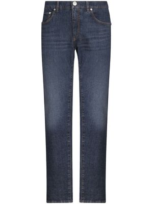 ETRO jean slim à motif Pegaso - Bleu