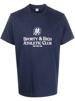 Sporty & Rich t-shirt en coton à imprimé Athletic Club - Bleu