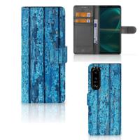 Sony Xperia 5III | Book Style Case | Wood Blue | Portemonnee hoesje