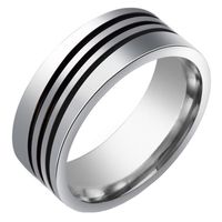 Stalen mannen ring Triple Diagonal Stripe-22mm - thumbnail