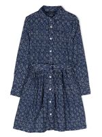 POLO RALPH LAUREN KIDS robe plissée Louella - Bleu - thumbnail