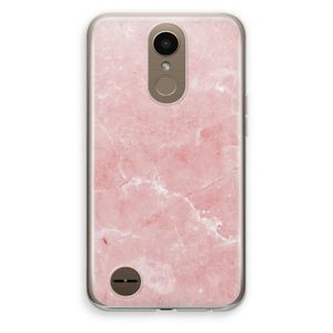 Roze marmer: LG K10 (2017) Transparant Hoesje