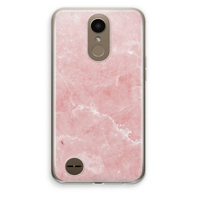 Roze marmer: LG K10 (2017) Transparant Hoesje