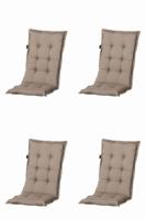 Kussen mona niedrig Basic taupe (4 stuks) Madison - Madison