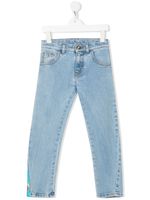 Versace Kids jean droit Barocco à design patchwork - Bleu - thumbnail