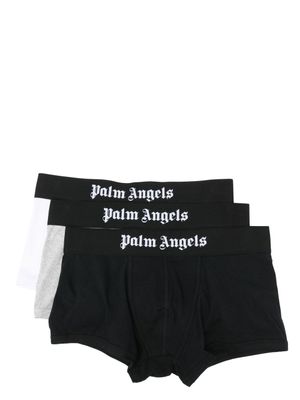 Palm Angels lot de trois boxers à bande logo - Gris