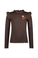 B.Nosy winter top meisjes - bruin - Tonya - ruffles