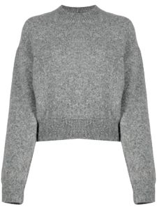 Jacquemus pull à logo en intarsia - Gris