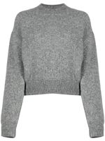 Jacquemus pull à logo en intarsia - Gris