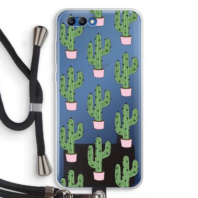 Cactus Lover: Honor 10 Transparant Hoesje met koord