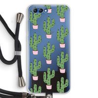 Cactus Lover: Honor 10 Transparant Hoesje met koord