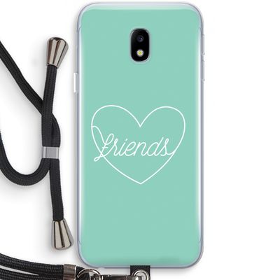 Friends heart pastel: Samsung Galaxy J3 (2017) Transparant Hoesje met koord