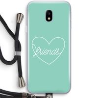 Friends heart pastel: Samsung Galaxy J3 (2017) Transparant Hoesje met koord