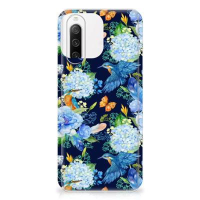 TPU Case voor Sony Xperia 10 IV Flowers Blue TPU Case voor Sony Xperia 10 IV Flowers Blue