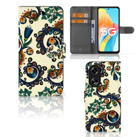 Wallet Case OPPO Reno8 T 5G Barok Flower - thumbnail