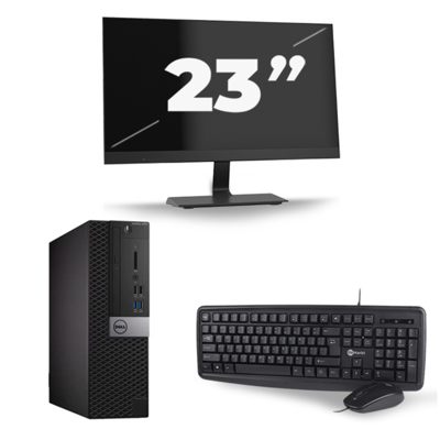 Dell OptiPlex 3070 SFF - Intel Core i5-9e Generatie - 8GB RAM - 256GB SSD - Windows 11 + 1x 23 inch Monitor