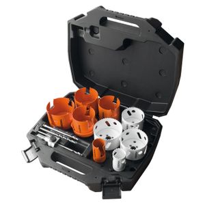 Mandrex Elektricien set TCT+ Bi-metaal SpeedXcut M42 35mm tot 83mm zesk.11 + verzinkring, 13-delig