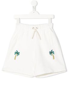 Palm Angels Kids short de sport à imprimé palmier - Blanc