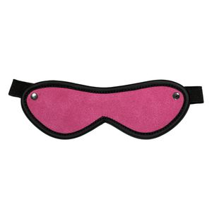 Suèdeleren blinddoek roze-zwart