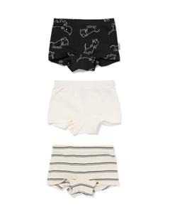 HEMA Takkie Kinderboxers Stretch Katoen - 3 Stuks Zwart (zwart)