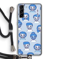Gezichtjes: Samsung Galaxy S21 Plus Transparant Hoesje met koord