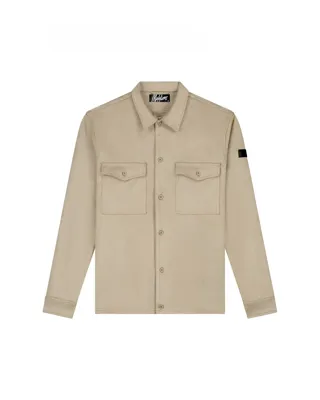 Malelions Suedine Overshirt Blouse Heren Bruin - Maat XS - Kleur: Bruin | Soccerfanshop