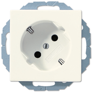 Jung AS500 stopcontact 1-voudig met randaarde 45gr creme A520-45