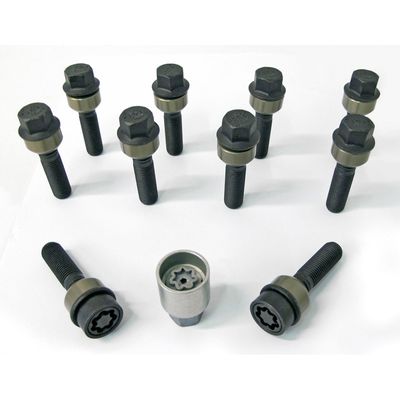 H&R Wielboutenset bolkonisch met beweegbare ring R14 M14x1.50 - Lengte 66mm - 10 stuks (bv. Porsche) HR1456606SET