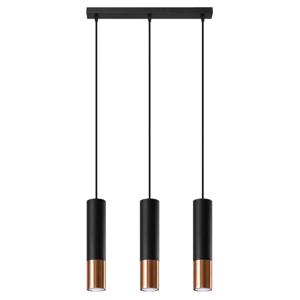 Hanglamp LOOPEZ 3L zwart/koper