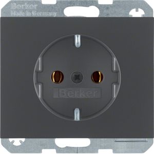 Berker K.1 wandcontactdoos antraciet mat gelakt