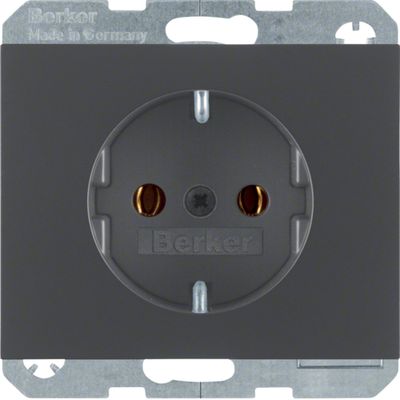 Berker K.1 wandcontactdoos antraciet mat gelakt