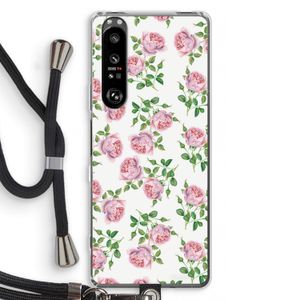 Kleine roosjes: Sony Xperia 1 III Transparant Hoesje met koord