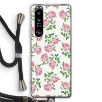 Kleine roosjes: Sony Xperia 1 III Transparant Hoesje met koord