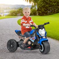 6V Elektrische Kindermotor met LED Koplamp & Muziek Converteerbare Elektrische Motorfiets met Trainingswielen & Simulatieboard 2-3km/h