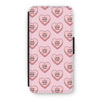 Chicks before dicks: iPhone 8 Flip Hoesje