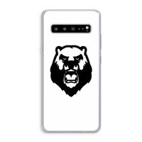Angry Bear (white): Samsung Galaxy S10 5G Transparant Hoesje