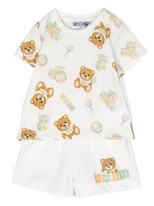 Moschino Kids survêtement à imprimé Teddy Bear - Blanc