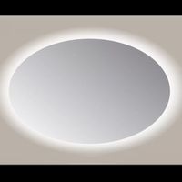 Spiegel Sanicare Q-Mirrors 120x80 cm Ovaal Met Rondom LED Warm White en Afstandsbediening incl. ophangmateriaal Sanicare