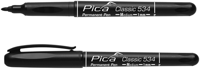 Pica 533/46 permanent pen | 0,7mm | rond | zwart | 10 stuks - pi53346