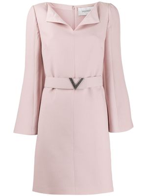 Valentino Garavani robe à taille ceinturée VGOLD - Rose