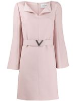 Valentino Garavani robe à taille ceinturée VGOLD - Rose